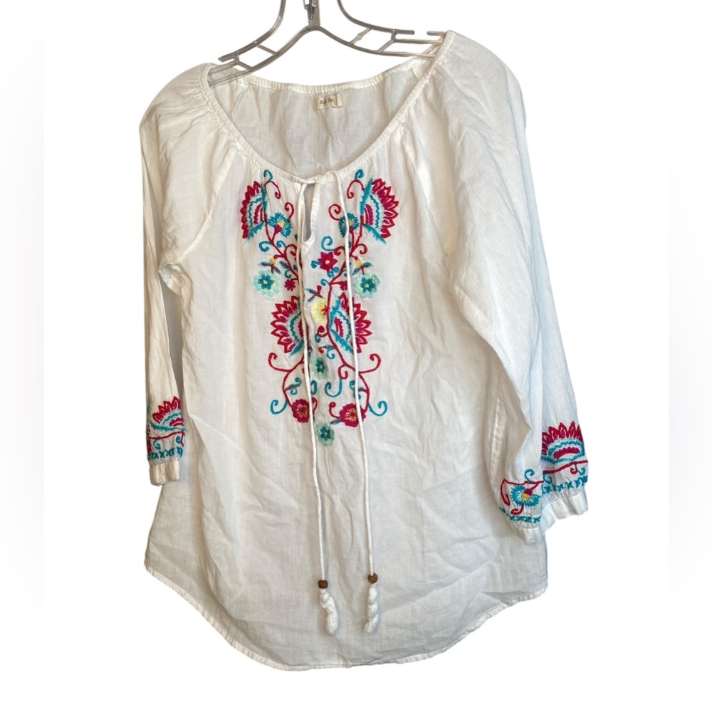 Kyla CIO Embroidered Blouse Size S MEXICANA - Picture 2 of 4